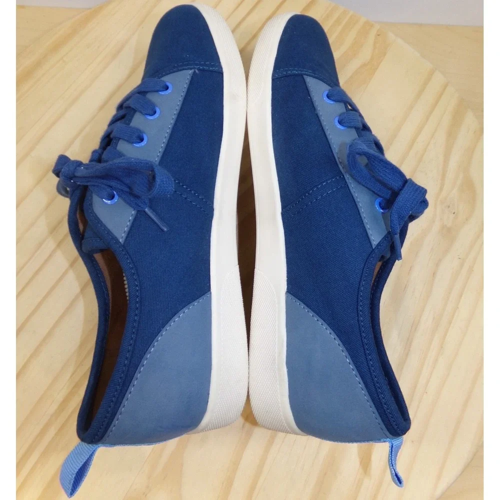 Vionic Pisces Shoes Sneakers Womens‎ Blue Size 8 Lace Up Canvas